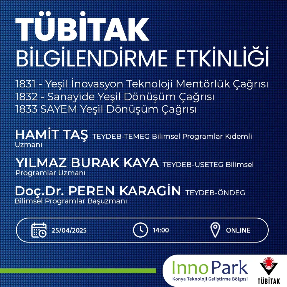 TÜBİTAK Bilgilendirme Etkinliği afişi